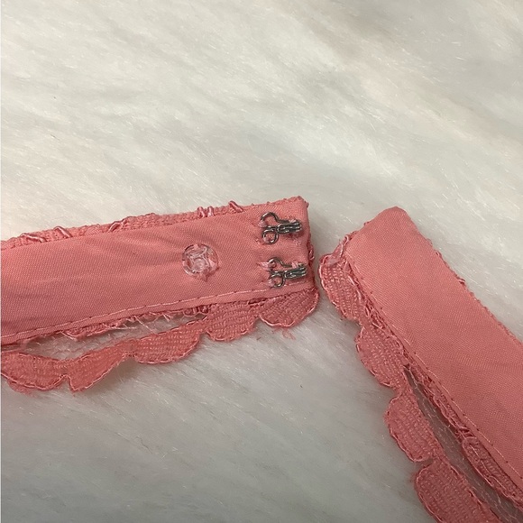 NWT 🍑David's Bridal Peach Lace Halter Dress - Picture 10 of 16